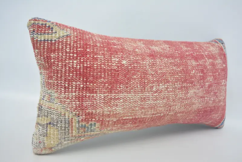 Christmas Pillow Case, Pillow Case, Pillow for Sofa, Kilim Cushion Sham, Vintage Pillow, Customized Cushion Case, 12x24 Red Pillow Cover - 3