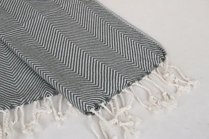 Monogrammed Hand Towel, Summer Gift, 40x20 Cotton Herringbone Towel, Wedding Gift For Bride, Monogram Kitchen Towel, Turkish Towel Hand Towel - 8