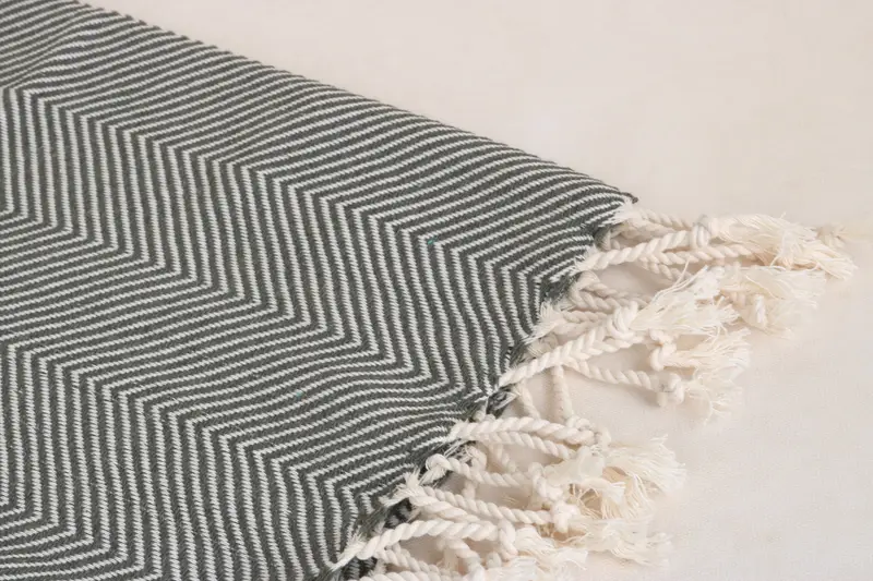Monogrammed Hand Towel, Summer Gift, 40x20 Cotton Herringbone Towel, Wedding Gift For Bride, Monogram Kitchen Towel, Turkish Towel Hand Towel - 4