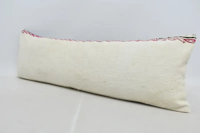 Cushion Cover, Throw Kilim Pillow, Vintage Kilim Pillow, 12x36 White Pillow Cover, Vintage Kilim Throw Pillow, Nomadic Pillow Cover - 4