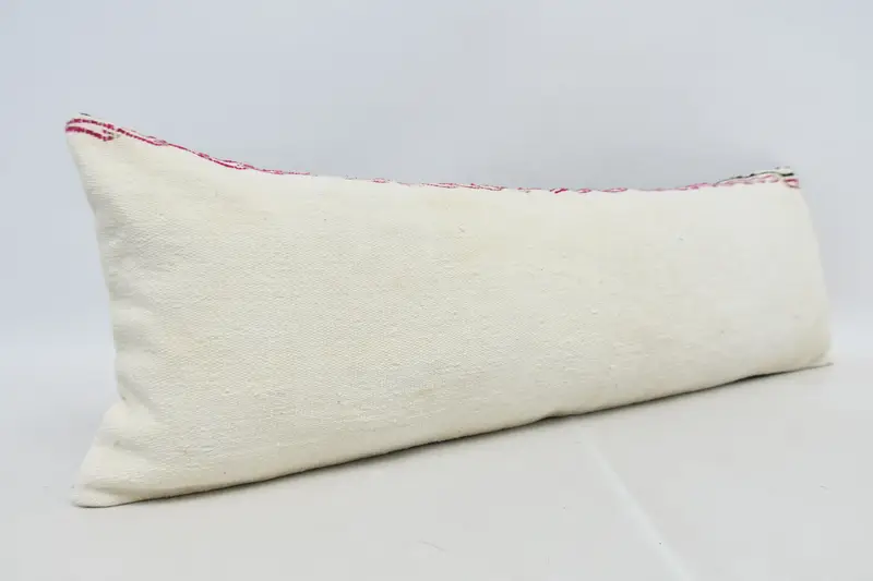 Cushion Cover, Throw Kilim Pillow, Vintage Kilim Pillow, 12x36 White Pillow Cover, Vintage Kilim Throw Pillow, Nomadic Pillow Cover - 3