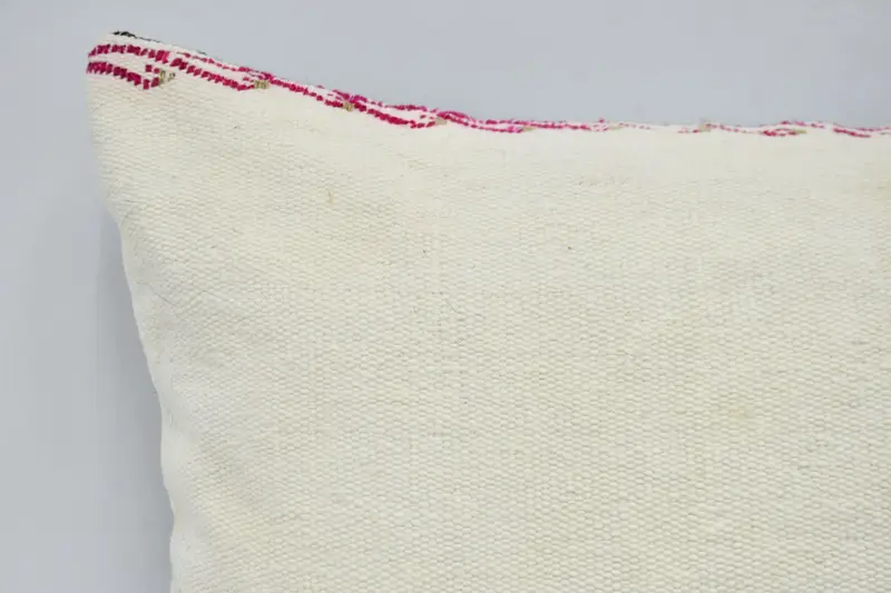 Cushion Cover, Throw Kilim Pillow, Vintage Kilim Pillow, 12x36 White Pillow Cover, Vintage Kilim Throw Pillow, Nomadic Pillow Cover - 2