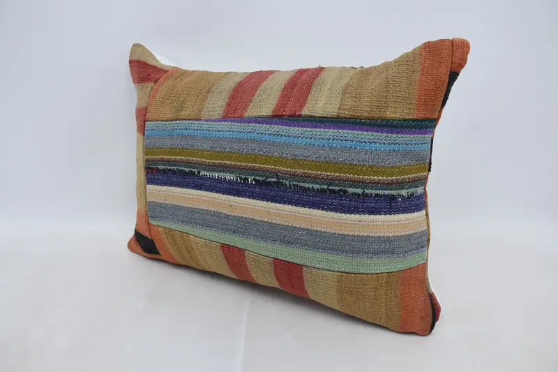 Home Decor Pillow, Armchair Pillow, Vintage Pillow, 20x28 Blue Pillow Case, Sofa Bolster Cushion Case, Boho Pillow, Pillow Cover - 4