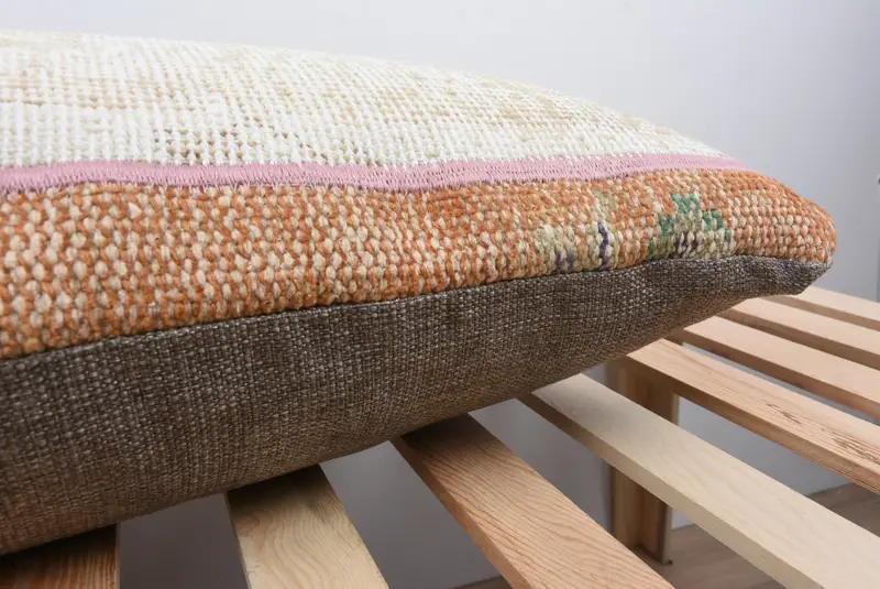 Pillow for Couch, Accent Throw Pillow Sham, Turkish Kilim Pillow, 16x48 Beige Pillow Case, Pillow Case, Gift Pillow, Living Room Throw Pillow Sham - 7