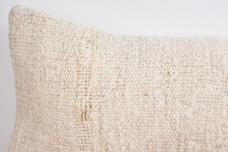 Kilim Pillow Cover, 8x16 Beige Cushion, Turkish Kilim Pillow, Pillow, Ethnic Throw Pillow Sham, Handmade Kilim Cushion, Cotton Cushion - 2