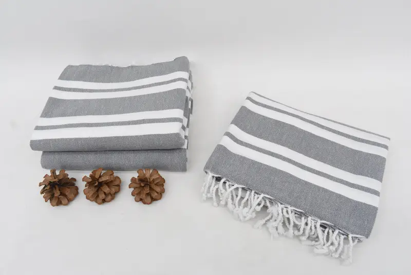 Organic Cotton Towel, Bachelor Bachelorette Party Favors, Wedding Favors, Bathroom Towel, 70x40 Cotton Striped Towel, Bridesmaid Gifts, Guest Towel - 7