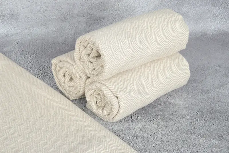 Customized Towels, Thin towel, Handwoven Turkish Towel, Peshtemal Towel, Custom Towel Beach, Monogram Beach Towel, 70x40 Cotton Herringbone Towel - 8