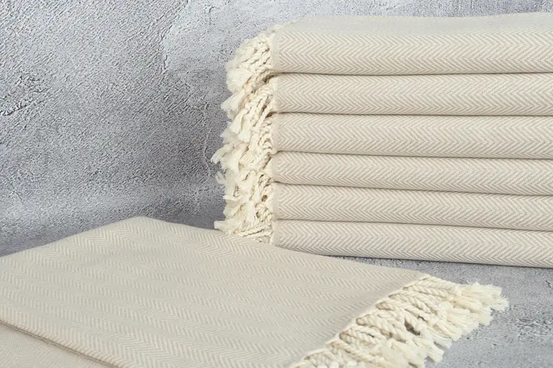 Customized Towels, Thin towel, Handwoven Turkish Towel, Peshtemal Towel, Custom Towel Beach, Monogram Beach Towel, 70x40 Cotton Herringbone Towel - 2