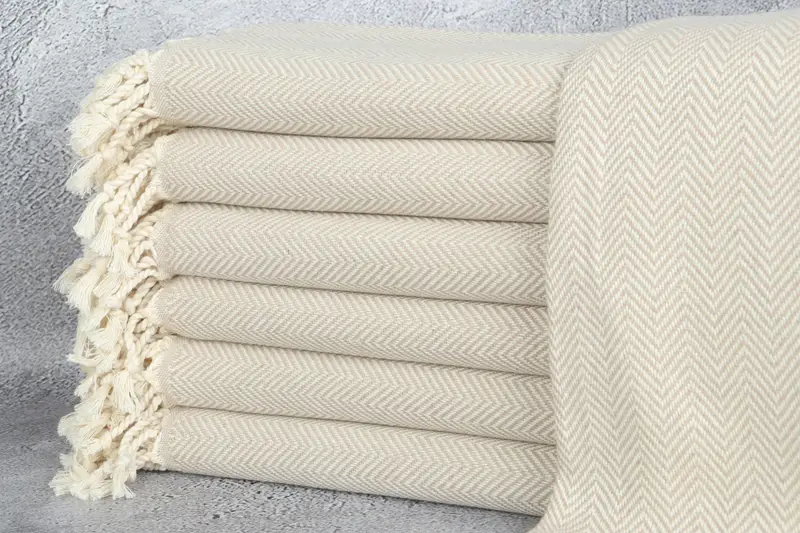 Customized Towels, Thin towel, Handwoven Turkish Towel, Peshtemal Towel, Custom Towel Beach, Monogram Beach Towel, 70x40 Cotton Herringbone Towel - 1