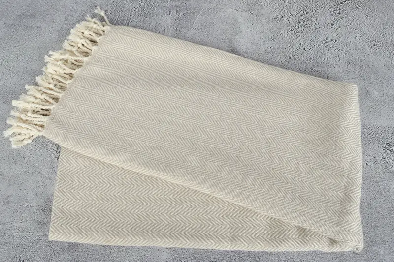 Customized Towels, Thin towel, Handwoven Turkish Towel, Peshtemal Towel, Custom Towel Beach, Monogram Beach Towel, 70x40 Cotton Herringbone Towel - 6