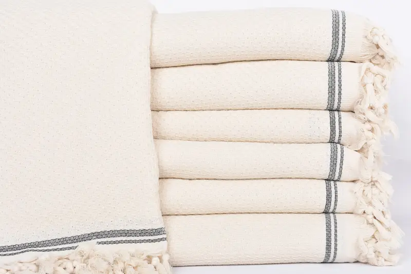 Memorial Gift, Family Gift Basket, Wedding Favors, 94x92 Cotton Striped Towel, Custom Wedding Gifts, Woven Blanket, Monogram Beach Blanket - 1