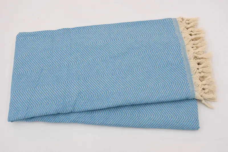 Bridesmaid Favors, Turkish Cotton Throw Blanket, 84x68 Cotton Zig zag Towel, Monogram Blanket, Decorative Blanket, Throw Blanket Couch - 3