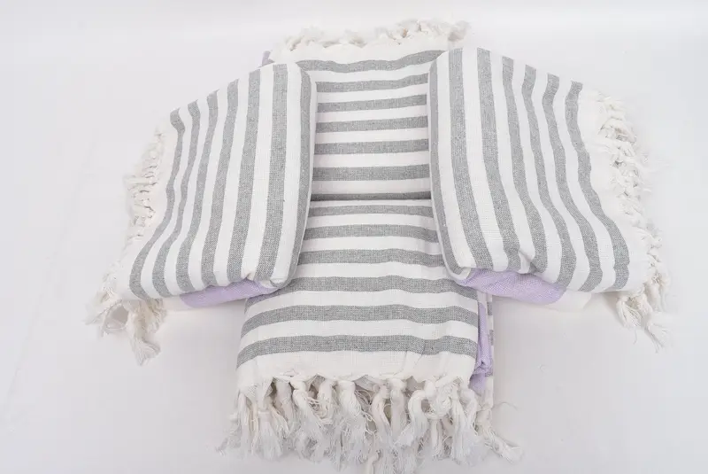 Bridesmaid Gift, 68x36 Cotton Striped Terry Towel, Hammam towel, Embroidery Towels, Embroidery Towel, Sand-free towel, Turkish Bath Towel USA - 6