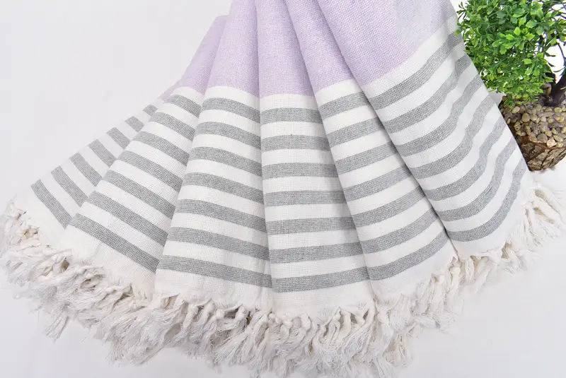 Bridesmaid Gift, 68x36 Cotton Striped Terry Towel, Hammam towel, Embroidery Towels, Embroidery Towel, Sand-free towel, Turkish Bath Towel USA - 4
