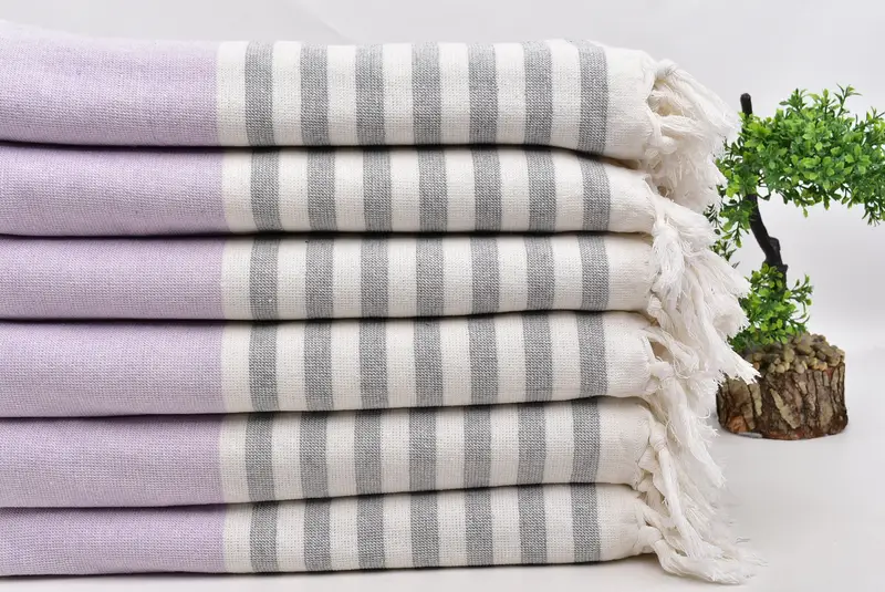 Bridesmaid Gift, 68x36 Cotton Striped Terry Towel, Hammam towel, Embroidery Towels, Embroidery Towel, Sand-free towel, Turkish Bath Towel USA - 3