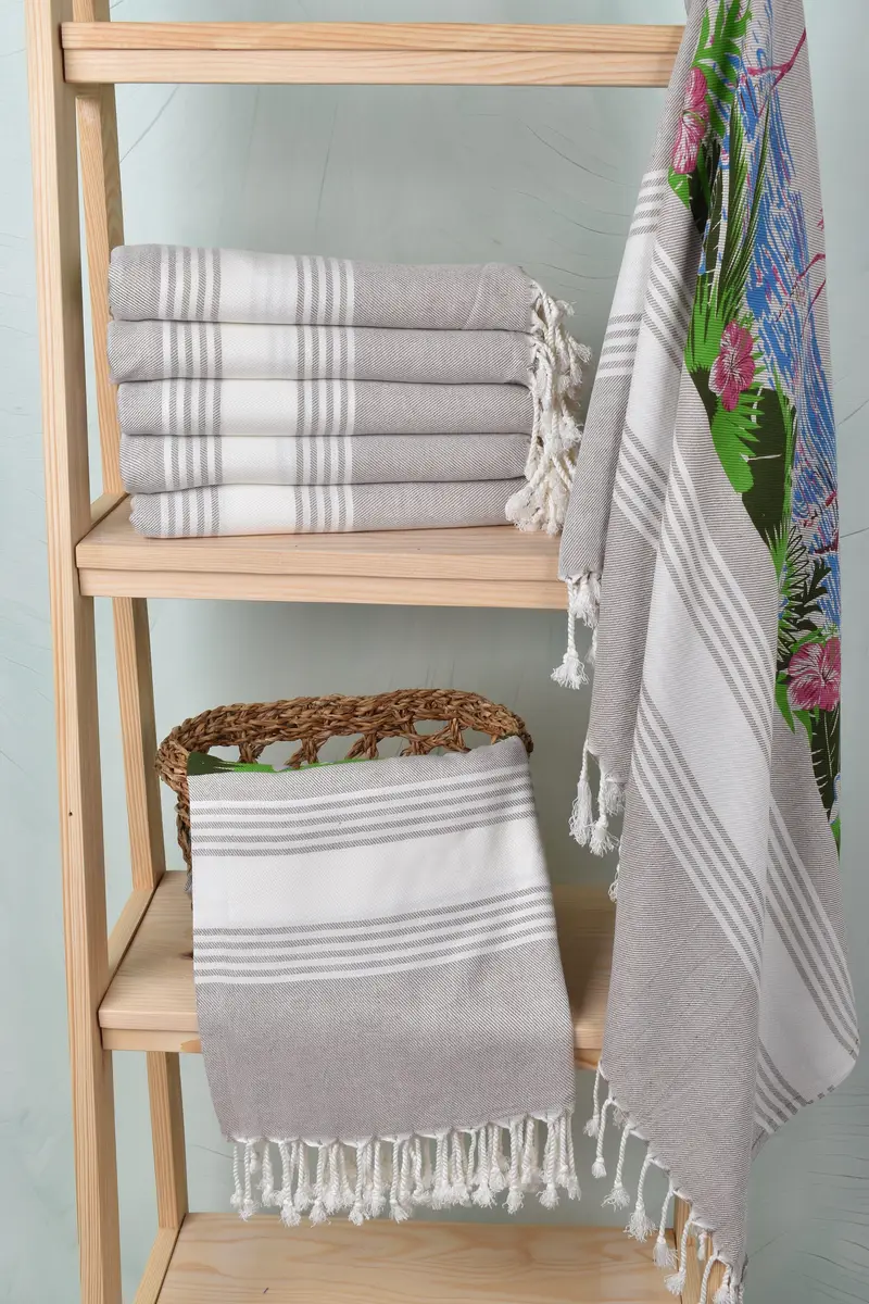 Peshtemal Towel, 70x40 Cotton Summer Print Striped Towel, Gift For Best Friend, Personalized Gift, Summer Towel, Hammam towel, Custom Turkish Towel - 4