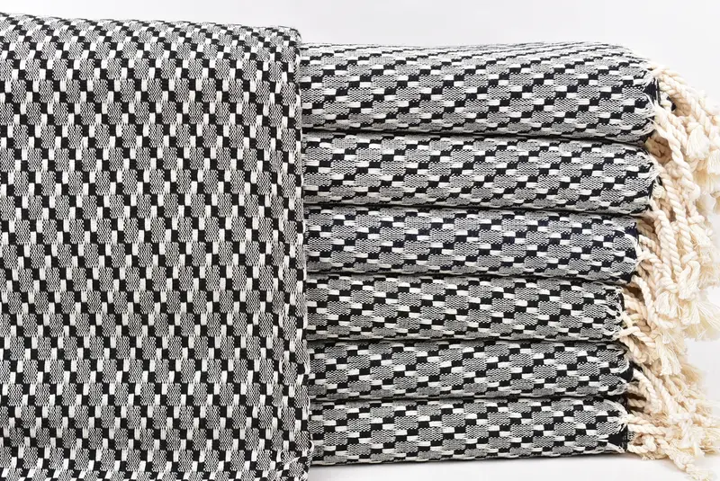 68x40 Cotton Geometric Towel, Bridal Shower Favors, Custom Wedding Gift From Bridesmaid, Bachelor Party Favors, Sand-free towel, Custom Gift - 1