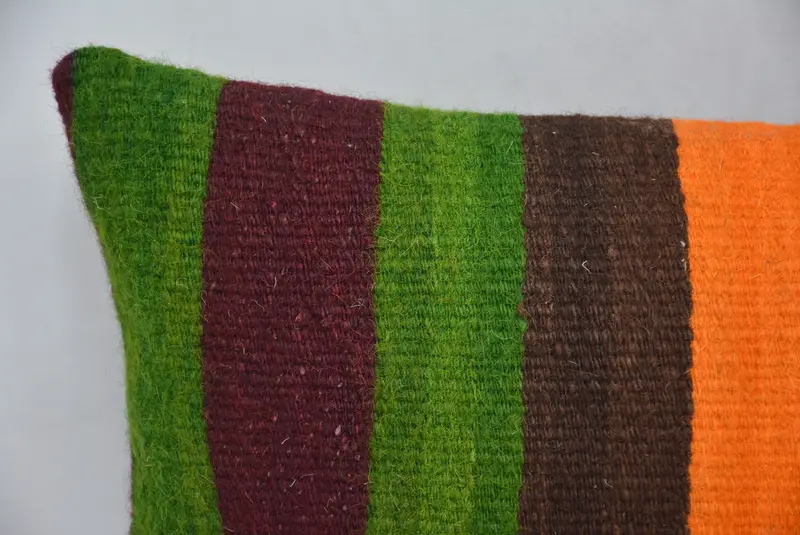 Office Chair Pillow Case, Home Decor Pillow, One Of A Kind Cushion Cover, Cushion Cover, 12x20 Brown Cushion Case, Pillow for Couch, Antique Pillows - 2