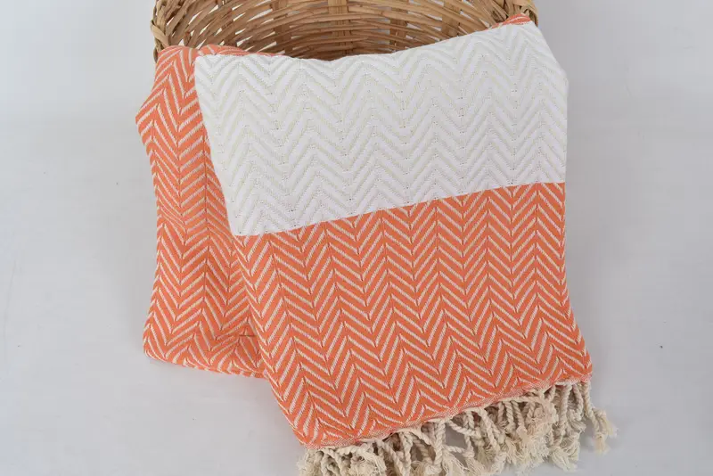 Best Friend Christmas Gift, Quick-dry travel peshtemal towel, Soft towel, Guest Towel, Turkish Towel USA, 70x40 Cotton Chevron Towel, Cotton towel - 6