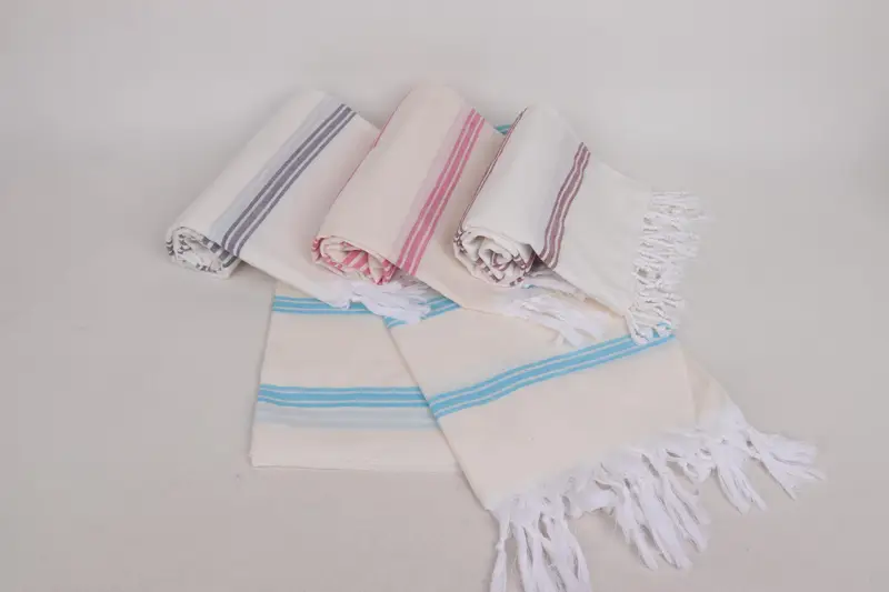 Bridal Shower Favors, Organic Beach Towel, 70x40 Cotton Striped Towel, Turkish hand towel, Summer Towel, Christmas Gift, Turkish beach towel - 4