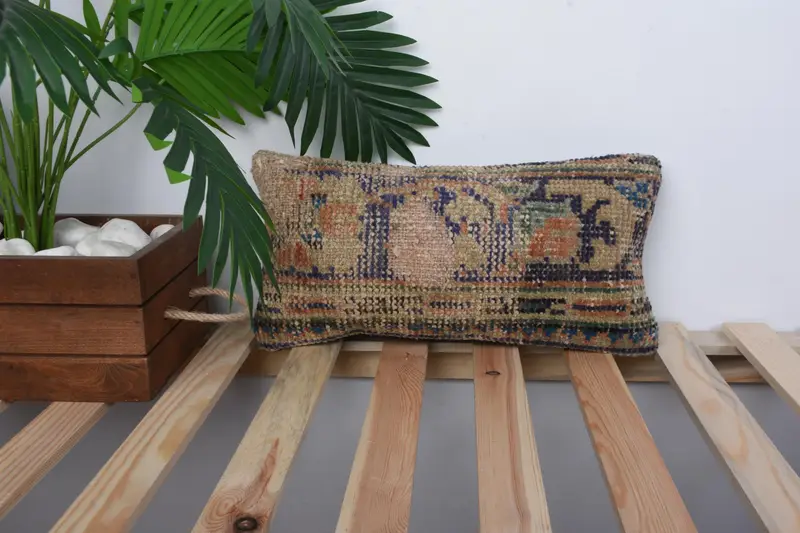 Kilim Pillow, Interior Designer Pillow, 8x16 Blue Cushion, Turkish Pillow, Nautical Throw Cushion Cover, Aesthetic Pillow Case, Cushion Cover - 1