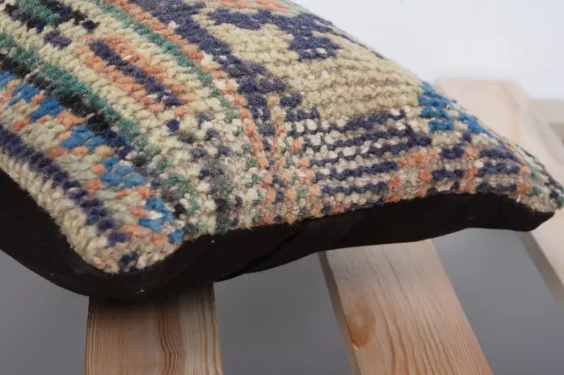 Kilim Pillow, Interior Designer Pillow, 8x16 Blue Cushion, Turkish Pillow, Nautical Throw Cushion Cover, Aesthetic Pillow Case, Cushion Cover - 6