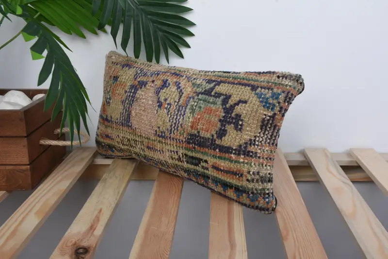 Kilim Pillow, Interior Designer Pillow, 8x16 Blue Cushion, Turkish Pillow, Nautical Throw Cushion Cover, Aesthetic Pillow Case, Cushion Cover - 5