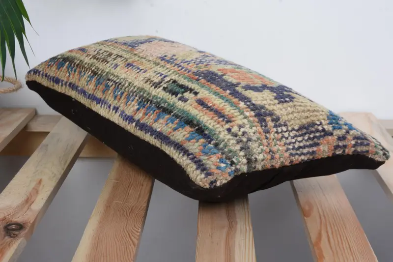 Kilim Pillow, Interior Designer Pillow, 8x16 Blue Cushion, Turkish Pillow, Nautical Throw Cushion Cover, Aesthetic Pillow Case, Cushion Cover - 7