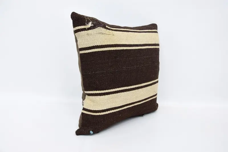 Antique Pillows, Luxury Pillow Cover, Pillow Case, Indoor Pillow Case, 16x16 Brown Cushion, Vintage Pillow, Interior Designer Pillow - 3