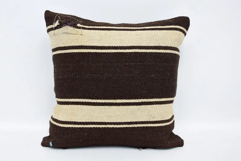 Antique Pillows, Luxury Pillow Cover, Pillow Case, Indoor Pillow Case, 16x16 Brown Cushion, Vintage Pillow, Interior Designer Pillow - 1