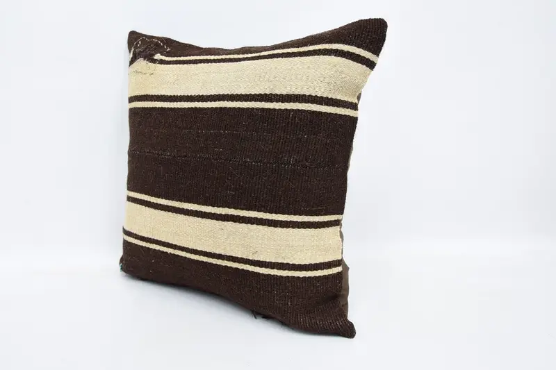 Antique Pillows, Luxury Pillow Cover, Pillow Case, Indoor Pillow Case, 16x16 Brown Cushion, Vintage Pillow, Interior Designer Pillow - 4