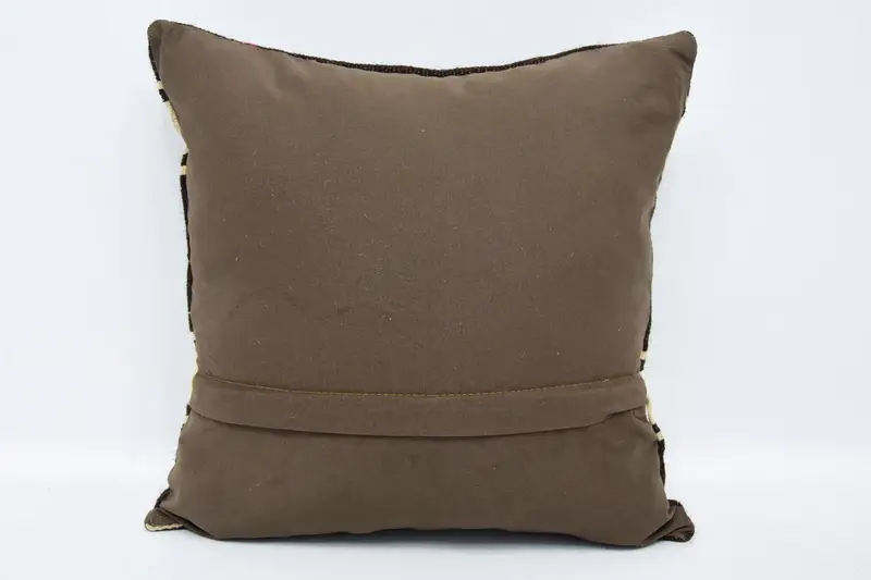 Antique Pillows, Luxury Pillow Cover, Pillow Case, Indoor Pillow Case, 16x16 Brown Cushion, Vintage Pillow, Interior Designer Pillow - 6