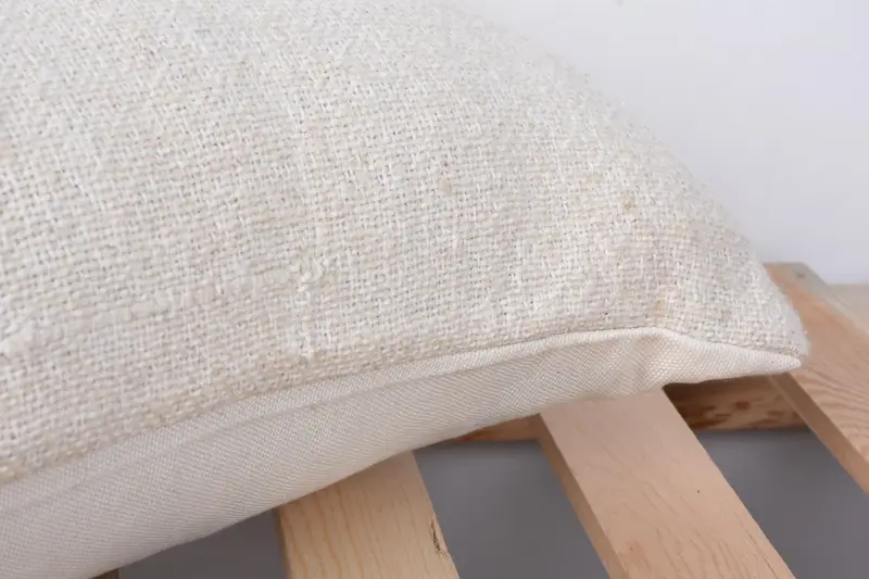 12x24 Beige Pillow Sham, Cushion, Handmade Throw Cushion Case, Boho Pillow Sham Cover, Handmade Kilim Cushion, Vintage Kilim Throw Pillow - 7