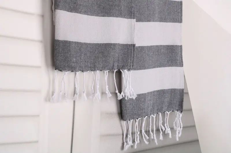 40x18 Cotton Striped Towel, Turkish Towel Hand Towel, Gym Towel, Turkish Tea Towel, Best Friend Gift, Embroidery Towels, Monogram Hand Towel - 8