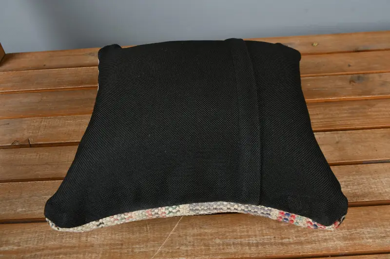 Throw Kilim Pillow, Cushion, Bolster Throw Pillow Sham, Boho Pillow, Pet Cushion, 12x12 Beige Pillow Case, Handwoven Pillow, Kilim Pillow - 5