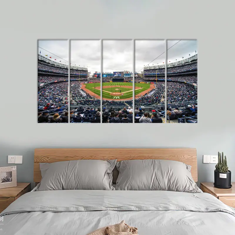 Yankee Stadium Art,Baseball Canvas Art, New York Wall Decor, Yankee Artwork, Stadium Canvas Art, Gift For Him, Boy room Decor, Modern Canvas - 3