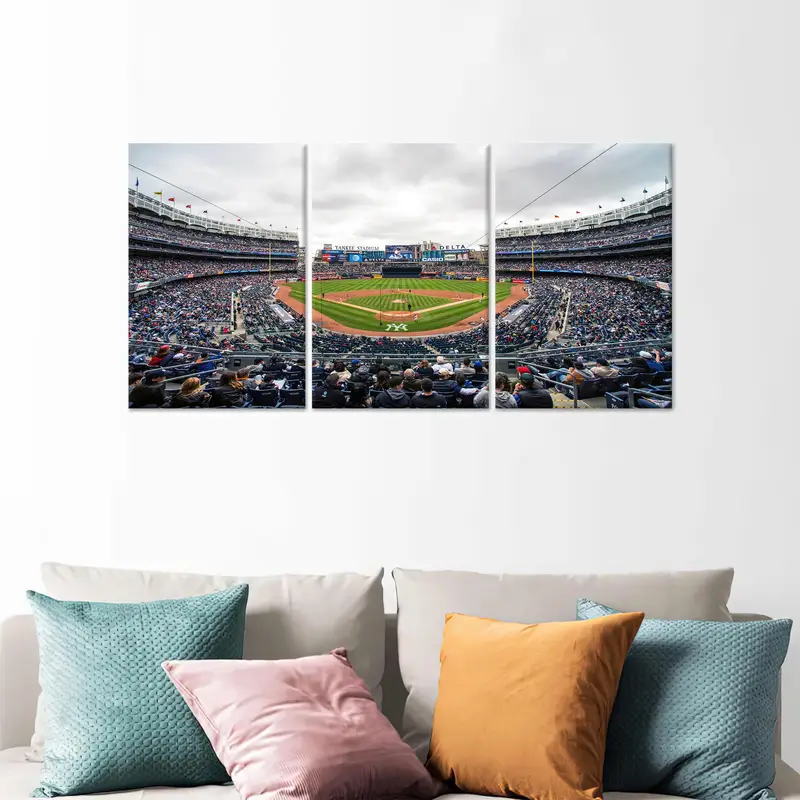 Yankee Stadium Art,Baseball Canvas Art, New York Wall Decor, Yankee Artwork, Stadium Canvas Art, Gift For Him, Boy room Decor, Modern Canvas - 1