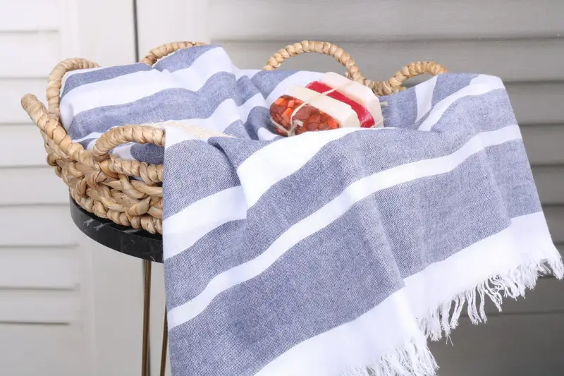 Hammam towel, Best Friend Gift, Travel Towel, Best Wedding Gift, Sand-resistant towel, Gift Towel, Bachelor Party Favors, 64x40 Cotton Striped Towel - 2