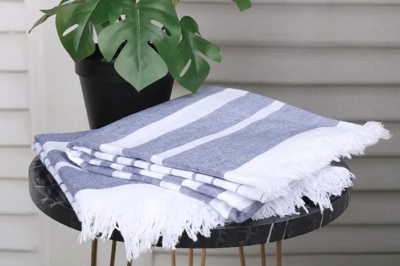 Hammam towel, Best Friend Gift, Travel Towel, Best Wedding Gift, Sand-resistant towel, Gift Towel, Bachelor Party Favors, 64x40 Cotton Striped Towel - 3