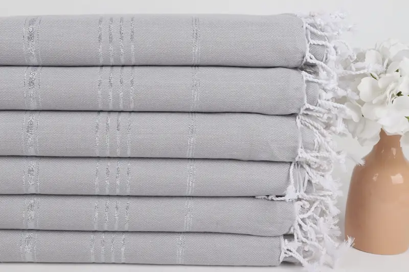 Personalized Turkish Towel, Personalized Beach Towel, Custom Beach Towel, Personalized Wedding Gift For Couple, 70x40 Cotton Striped Towel - 3