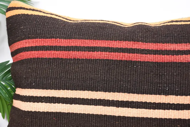 20x28 Brown Pillow Sham, Sustainable Pillow Sham, Antique Pillows, Aztec Pillow Cover, Throw Kilim Pillow, Cushion Cover, Turkish Kilim Pillow - 2