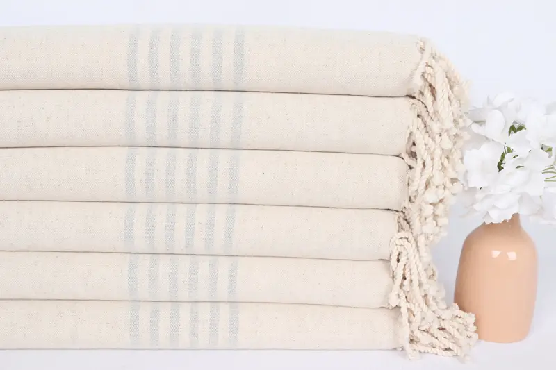 Custom Gift, Gift For Best Friend, Handmade Turkish bath towel for summer vacation, Personalized Towel, 68x36 Linen Striped Towel, Luxury towel - 3