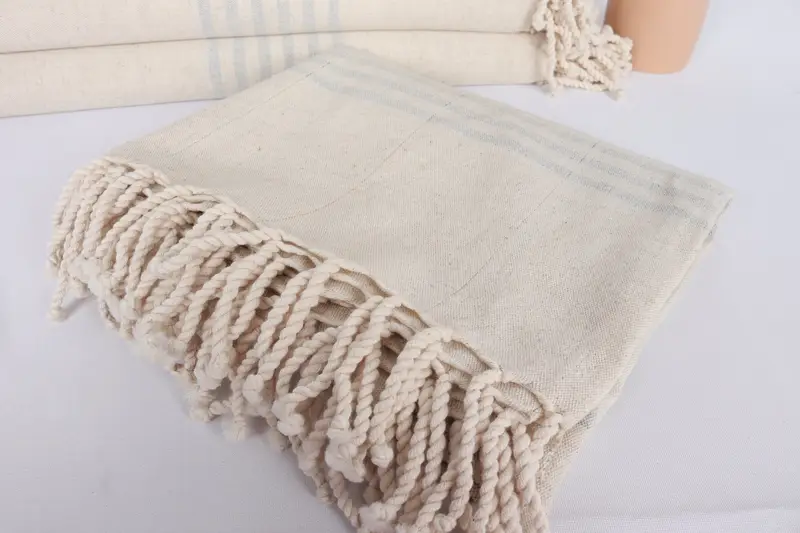 Custom Gift, Gift For Best Friend, Handmade Turkish bath towel for summer vacation, Personalized Towel, 68x36 Linen Striped Towel, Luxury towel - 5