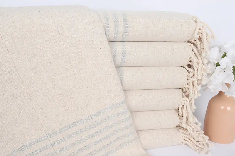 Custom Gift, Gift For Best Friend, Handmade Turkish bath towel for summer vacation, Personalized Towel, 68x36 Linen Striped Towel, Luxury towel - 1