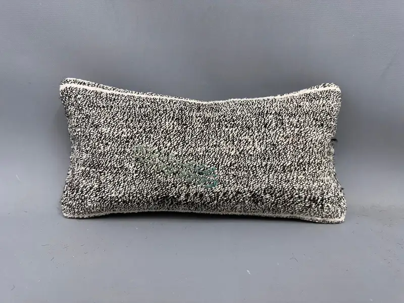 Turkish Kilim Pillow, Kilim Pillow Cover, Ethnic Pillow Sham, Pillow Cover, Kilim Cushion Sham, One Of A Kind Pillow Cover, 8x16 Brown Pillow Case - 4