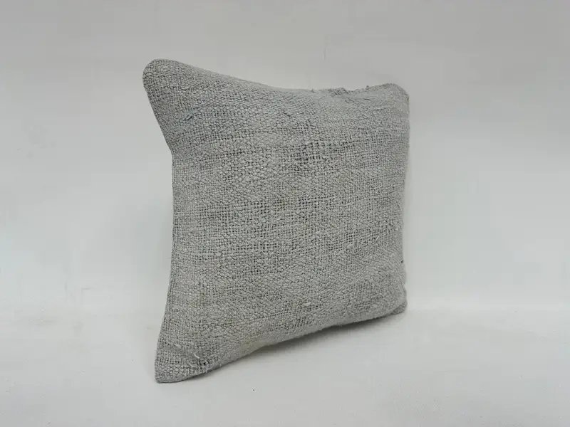Kissengehäuse, Vintage -Kilim -Wurfkissen, 16x16 grauer Kissenbezug, Kilim -Kissenschein, handgefertigtes Kilimkissen, Sofa -Kissenabdeckung - 3