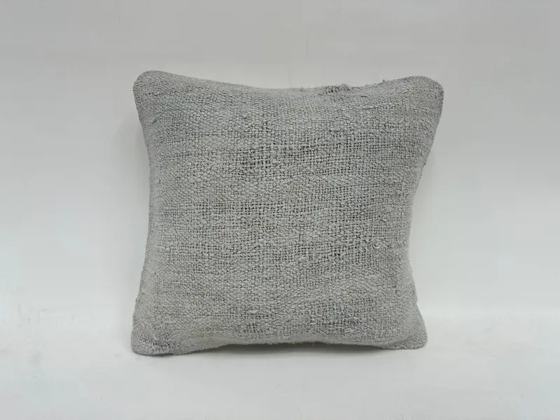 Kissengehäuse, Vintage -Kilim -Wurfkissen, 16x16 grauer Kissenbezug, Kilim -Kissenschein, handgefertigtes Kilimkissen, Sofa -Kissenabdeckung - 1