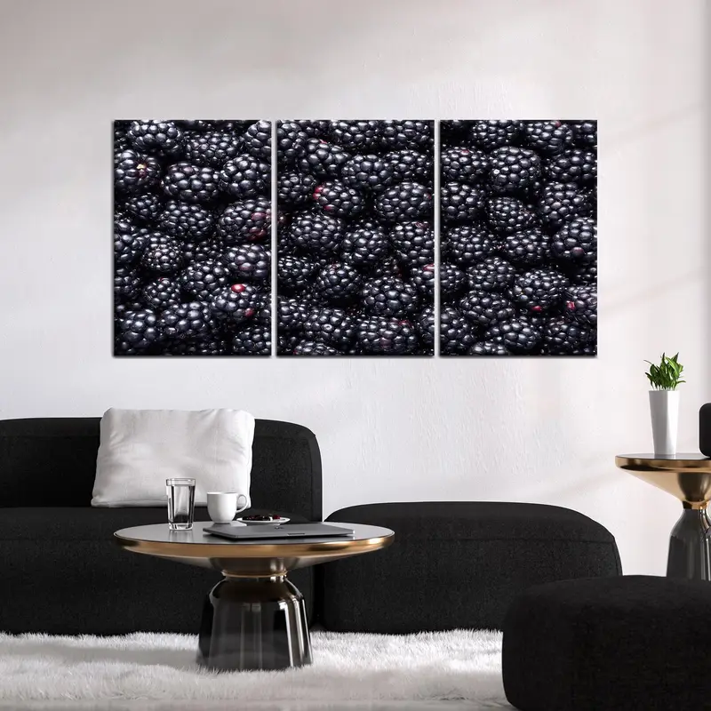 Berry Canvas Art, Food Art Decor, Fruits Wall Art, Kitchen Canvas Decor, Blackberry Art, Wall Hanging Art, Home Art Decor, Canvas Wall Art - 2
