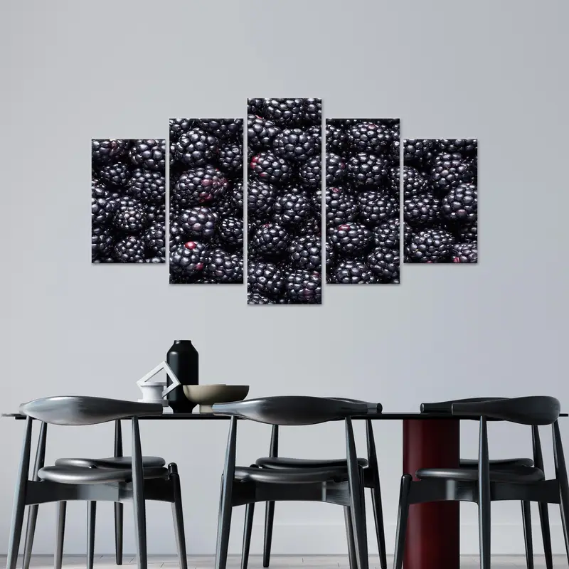 Berry Canvas Art, Food Art Decor, Fruits Wall Art, Kitchen Canvas Decor, Blackberry Art, Wall Hanging Art, Home Art Decor, Canvas Wall Art - 5