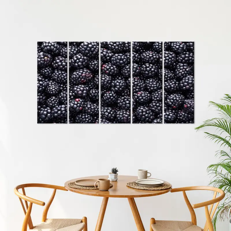 Berry Canvas Art, Food Art Decor, Fruits Wall Art, Kitchen Canvas Decor, Blackberry Art, Wall Hanging Art, Home Art Decor, Canvas Wall Art - 4